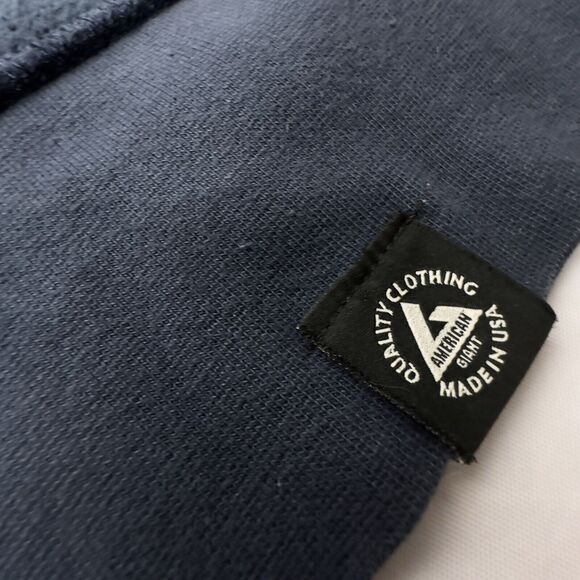 American Giant Hoodie Womens Medium Blue Long Sleeve Zip Up Sweatshirt Adult - Picture 11 of 16